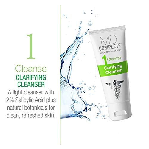 MD Complete Acne Clearing Duo Step 1 Salicylic Acid 2.0% Cleanser 4.2 fl oz + Step 2 Benzoyl Peroxide 4.5% Breakout Treatment 1.0 fl oz |60 Day Supply