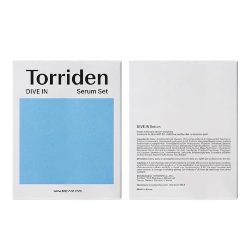 Torriden DIVE IN Serum 1.69 fl oz + refill pouch 1.69 fl oz | Deep Hydration to Get Glow Skin | Hyaluronic Acid, Panthenol, Allantoin | Korean Facial Serum