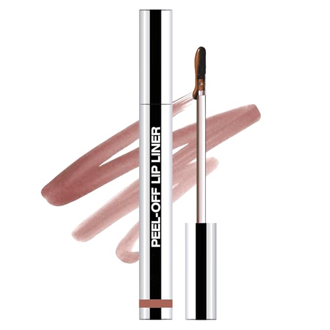 Matte Lip Gloss Stain-Peel Off Lip Liner Tattoo, Brown Peel-Off Lip Tint,Long Lasting Peel Off Lip Stain, Waterproof Transfer-proof Lip Mask Lip Liner Peel Off Lip Gloss,Stayn Lip Makeup.02#