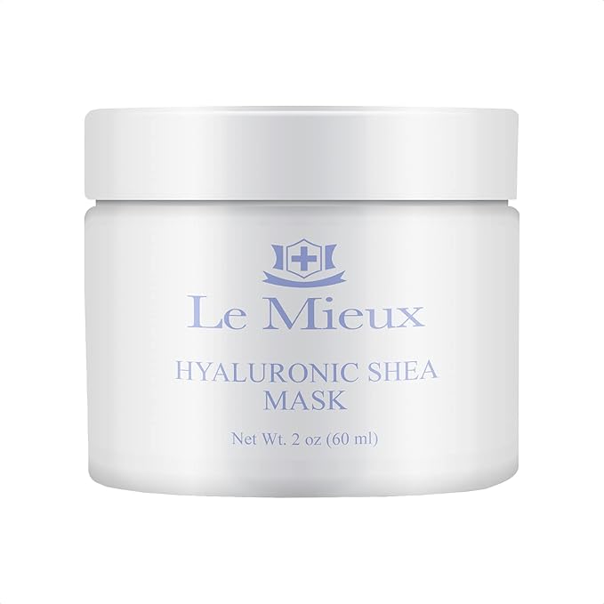 Le Mieux Hyaluronic Shea Mask - Hydrating Cream Mask for Dry & Mature Skin with Shea Butter & Botanical Extracts, Hyaluronic Acid Facial Mask with No Parabens or Sulfates (2 oz / 60 ml)