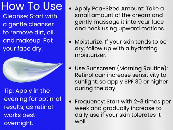 Retinol Moisturizer Cream 50 ml - Pack of 2 - Face, Eye, Forehead, Crow's Feet, Décolleté & Neck Cream - Fights Sagging Appearance, Puffiness, Wrinkles and Dark Circles - Korean Skincare