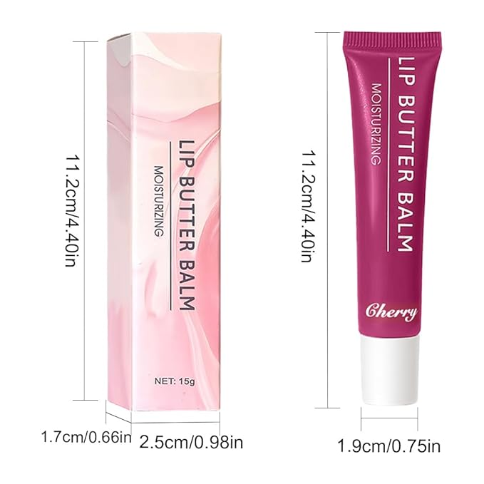 Summer Hydrating Lip Butter Balms Lip Gloss,Natural Vegan Lip Balm Tinted for Instant Moisture,Shine,Hydration Purple-Tinted,Soothes & Softens Dry Lips,Bálsamo labial hidratante 04#Cherry (0.5 Oz)