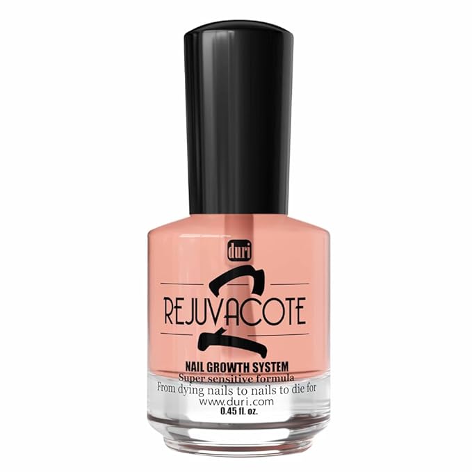 Duri Rejuvacote 2 Nail Growth System Sensitive Formula - Nail Hardener and Strengthener for Brittle, Breaking, Splitting Nail Repair - 0.45 Fl Oz (Pack of 1)