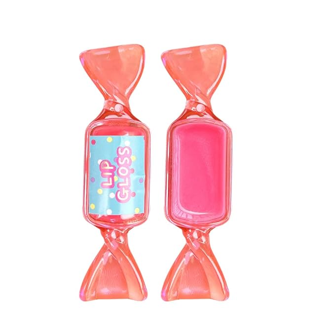 MU 6pc Candy Sweet Lip Gloss Set for Kids - 1 Straight Stick, 2 Ice Cream and 2 Candy Balms, Non-Toxic Girls Birthday Gift, Fun Theme Party Favors