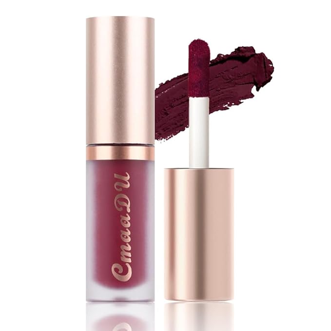 evpct 1Pcs Plum Purple Silky Velvet Matte Liquid Lipstick Lip Gloss Set for Women Long Lasting 24 Hours Color Stay Lipstick labiales matte larga duracion mate 24 horas originales 07#
