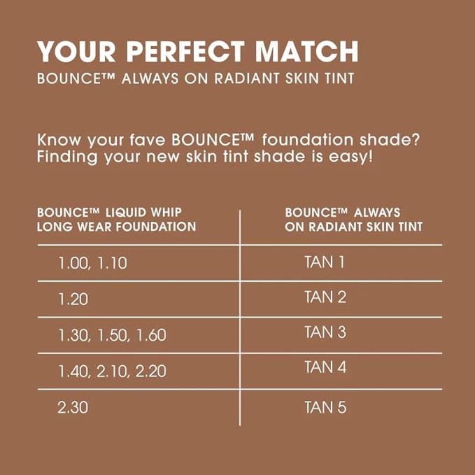 Beautyblender 12-Hour Always on Radiant Skin Tint, Breathable Serum Foundation Stays Put for All Day Long Wear, Infused with Hyaluronic Acid & Niacinamide, Tan 3