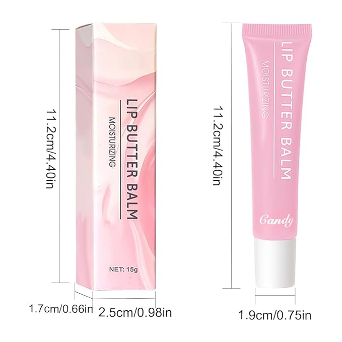 Summer Hydrating Lip Butter Balms Lip Gloss,Natural Vegan Lip Balm Tinted for Instant Moisture,Shine,Hydration Pink-Tinted,Soothes & Softens Dry Lips,Bálsamo labial hidratante 02#Candy (0.5 Fl Oz)