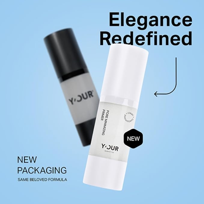 Y’OUR Pore Minimizer Velvet Veil Primer: Hydrating, Oil-Controlling & Long-Lasting; Blur Makeup for Flawless Base; Photo Finish Foundation Coverage; Brightens with Vitamins C & E. Made in USA