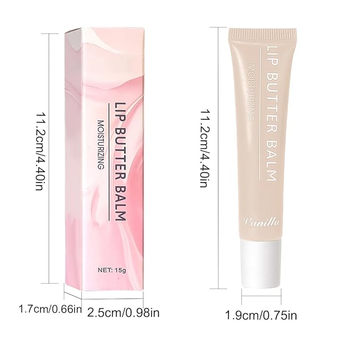 Summer Hydrating Lip Butter Balms Lip Gloss,Natural Vegan Lip Balm Tinted for Instant Moisture,Shine,Hydration Sheer-Tinted,Soothes & Softens Dry Lips,Bálsamo labial hidratante 01#Vanilla (0.5 Fl Oz)