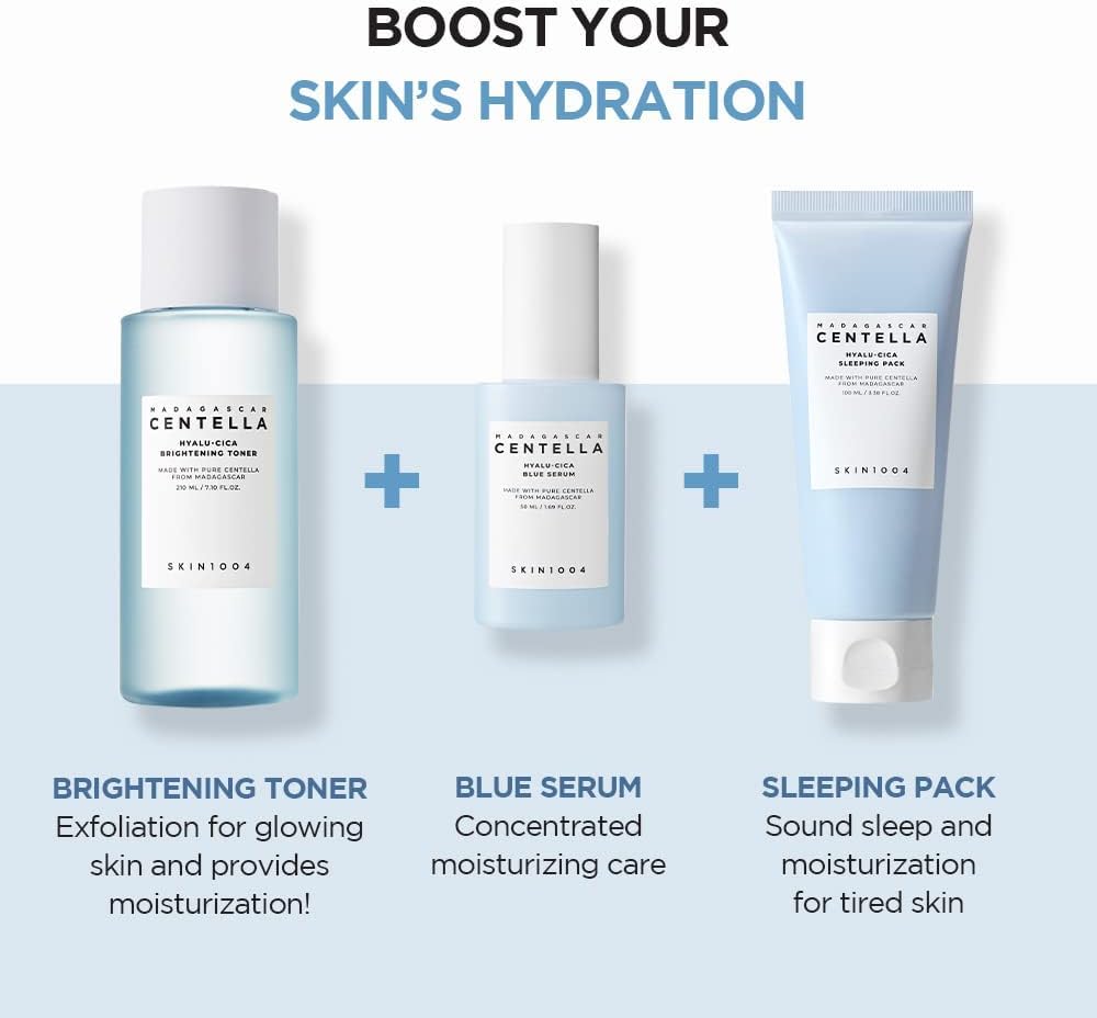 SKIN1004 Hyalu-CICA Sleeping Pack 3.38 fl.oz, 100ml Melatonin Hyaluronic Acid Centella Asiatica Extract Moist and Revitalization Multi Care Solutions