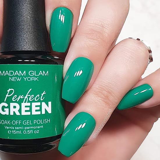 Madam Glam Hema Free Perfect Green Super Pigmented Formula 15ml uv/led gel