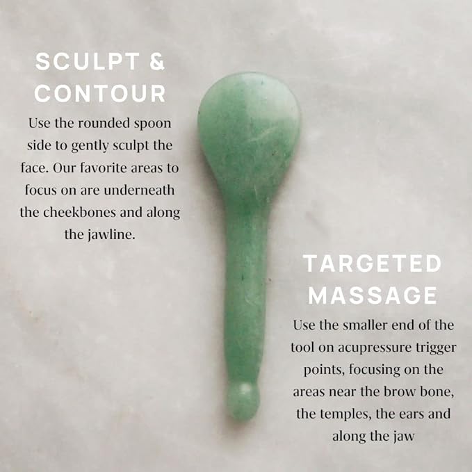 Mount Lai - The Gua Sha Facial Lifting Tool (Jade Gua Sha Spoon, Gua Sha)