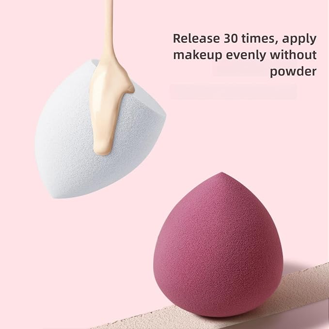 15-Piece Makeup Sponge Set - Makeup sponges without latex, Soft, Reusable & WashableMulti-Shape Beauty Sponges for Wet & Dry Use, Value Pack Makeup Blenders for Foundation & Concealer (15 packs)