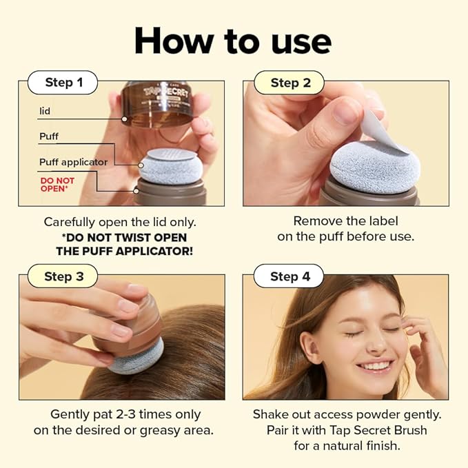 I DEW CARE Biotin Clarifying Dry Shampoo - Tap Secret Brown | Strengthening & Volumizing, Powder Type, Refillable, Travel size, Non-aerosol, Brunette, Korean Ginseng, Easter Basket, 0.24 Oz