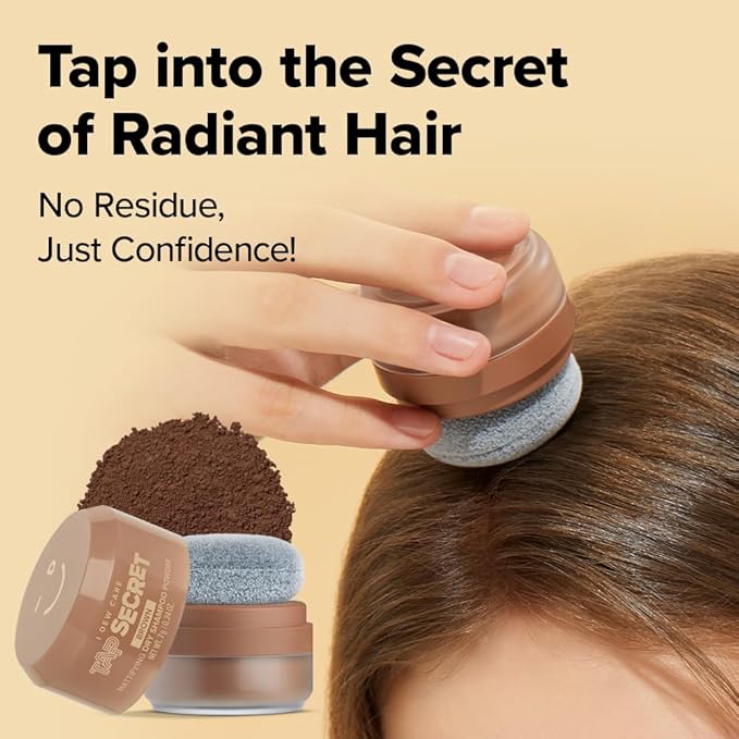 I DEW CARE Biotin Clarifying Dry Shampoo - Tap Secret Brown | Strengthening & Volumizing, Powder Type, Refillable, Travel size, Non-aerosol, Brunette, Korean Ginseng, Easter Basket, 0.24 Oz