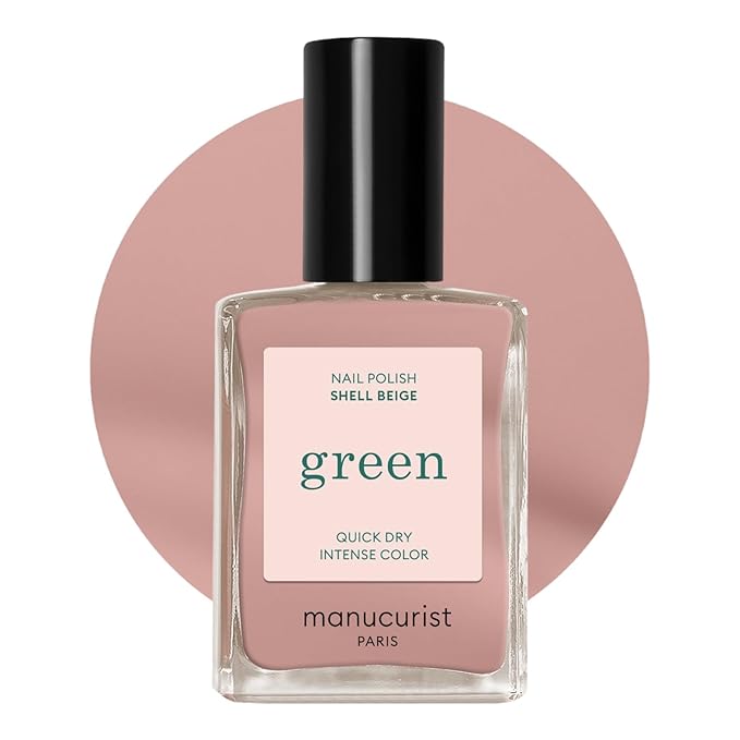 Manucurist - Green Bois de Rose Nail Polish - Dusty Rose Nail Polish - 9-Free, Vegan and Plant-Based -Manicure - Made in France - 0.5 fl oz