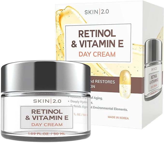 Moisturizer Facial Day Cream Moisturizer Value Set - Retinol and Vitamin E, Hyaluronic Acid and Collagen
