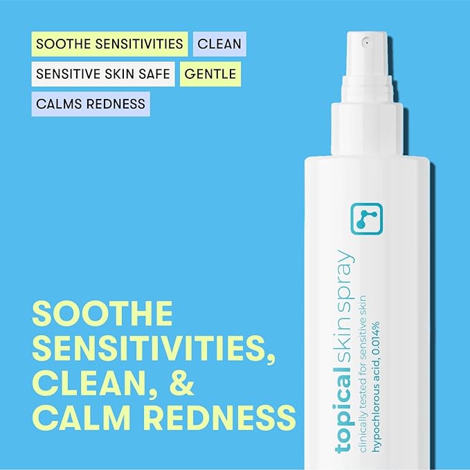 BRIOTECH Topical Skin Spray, Hypochlorous Acid for Sensitive Skin, HOCl Facial Mist, Full Body Support Against Irritation, Calm Redness, Soothe Foot & Scalp, 32 oz Refill (2 Pack)