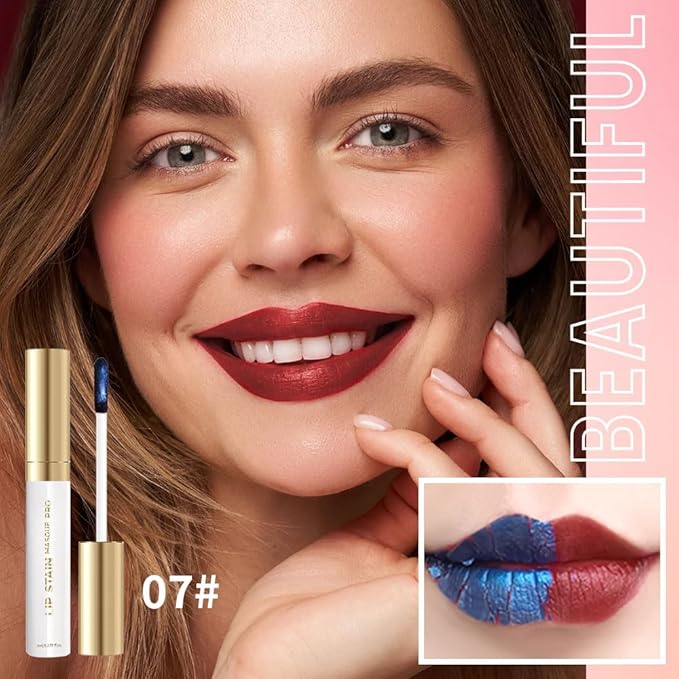 Lip Stain - Wipe-Off & Peel Off Lip Color | Waterproof, Long Lasting, Transfer-Resistant, Smudge-Proof Lip Tint | Easy Wipe Finish, High Pigment | All-Day Vibrant Kiss-Proof Lip Stain, warm pink tones
