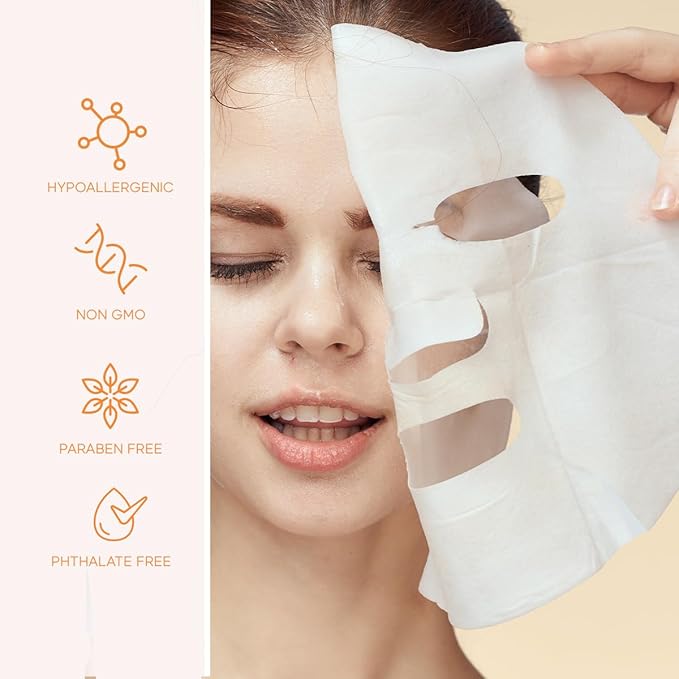 Vitamin C and Collagen Beauty Value Set - Serum, Moisturizer & Face Sheet Masks