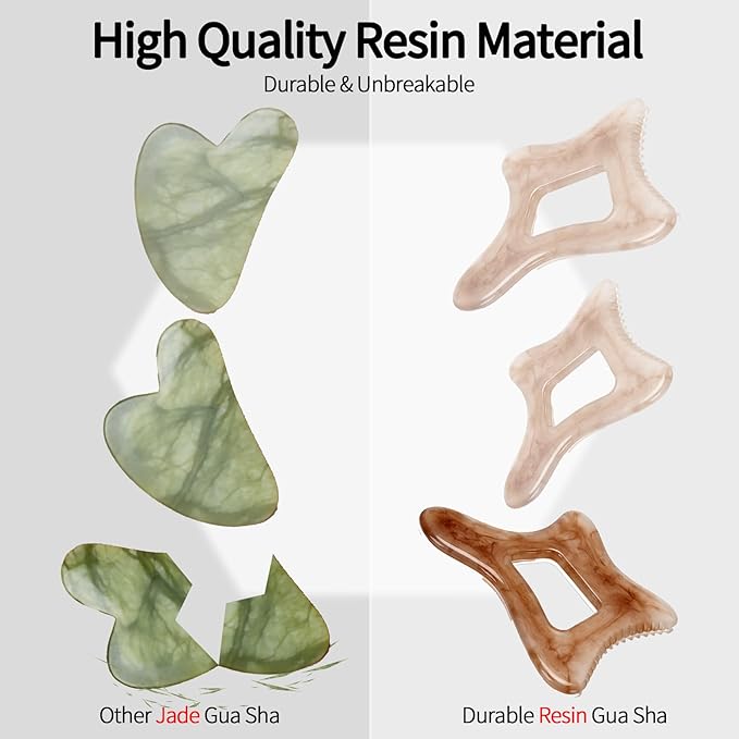 Body Gua Sha Tool Large Gua Sha Body Tool Cellulite Massage Tool (Resin) Lymphatic Drainage Tool Guasha Tool for Face, Back, Legs, Women's Body Shaping Tools