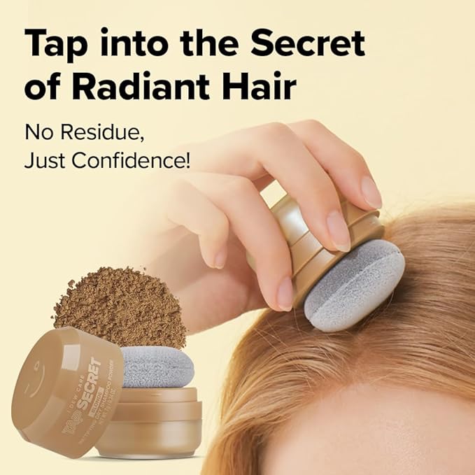 I DEW CARE Tap Secret Dry Shampoo Powder with Biotin - Tap Secret Blonde | Strengthening & Volumizing, Powder Type, Refillable, Travel size, Non-aerosol, Brunette, Korean Ginseng 0.24 Oz