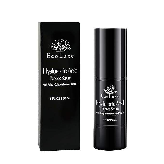 Hyaluronic Acid Peptide Serum – 5x HA, NAD⁺, and Copper Peptides to Plump, Hydrate, and Firm. Boosts Radiance, Smooths Lines, and Supports Skin Renewal – Clean Vegan Formula