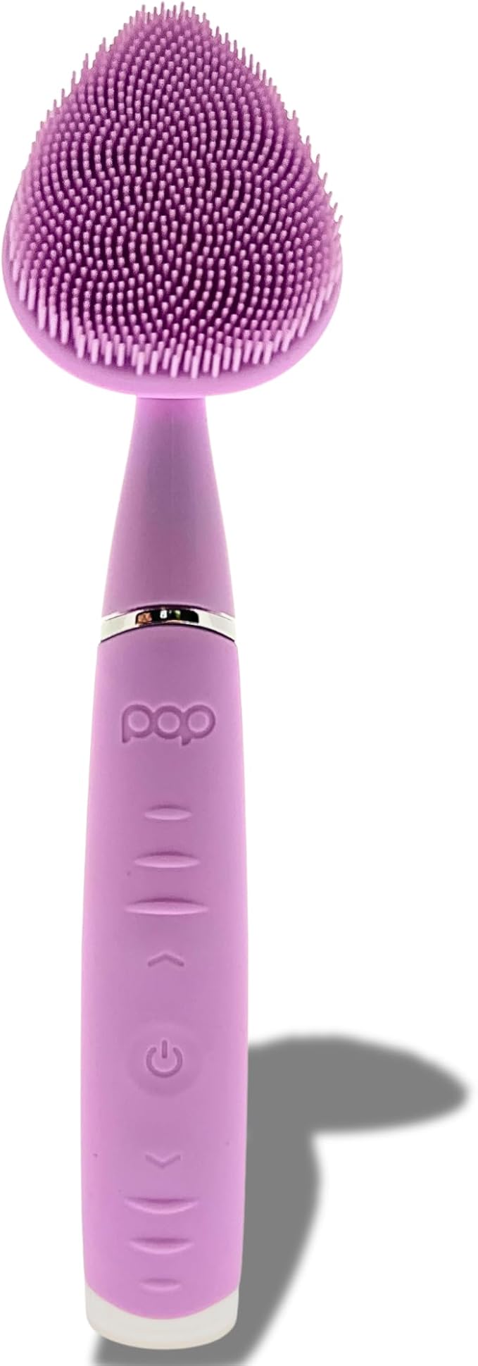 Pop Sonic Clover Facial Cleansing Device- Silicone Pore Cleaning Tool w/Case- 8000VPM, USB Charging Skin Care Tools for Face (Lavendar)