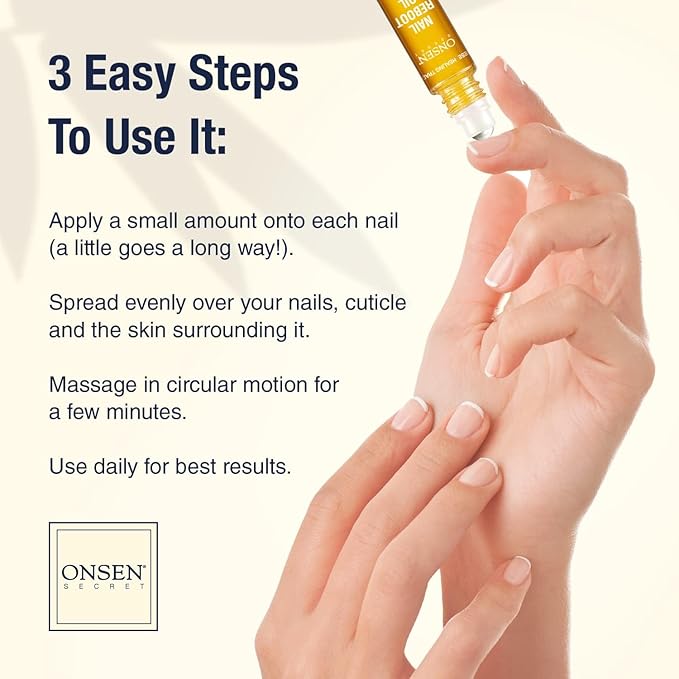 Onsen Secret Ultimate Nail Reboot Kit - Professional Nail File and Buffer, 3-Way Block w/Replacement Pads, Nail Strengthening Cuticle Cream, Reboot Oil & Anti Aging Hand Lotion