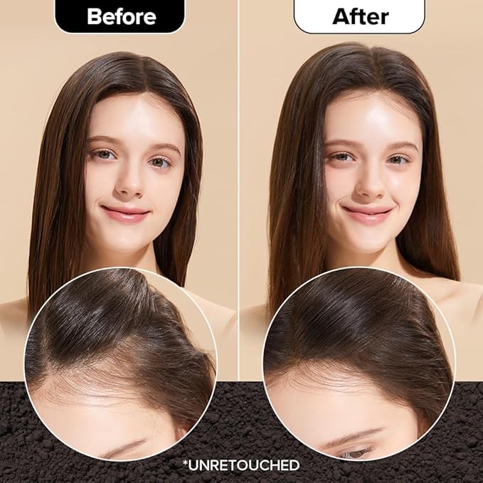 I DEW CARE Tap Secret Dry Shampoo Powder with Biotin - Tap Secret Dark Brown | Strengthening & Volumizing, Powder Type, Refillable, Travel size, Non-aerosol, Brunette, Korean Ginseng, 0.24 Oz