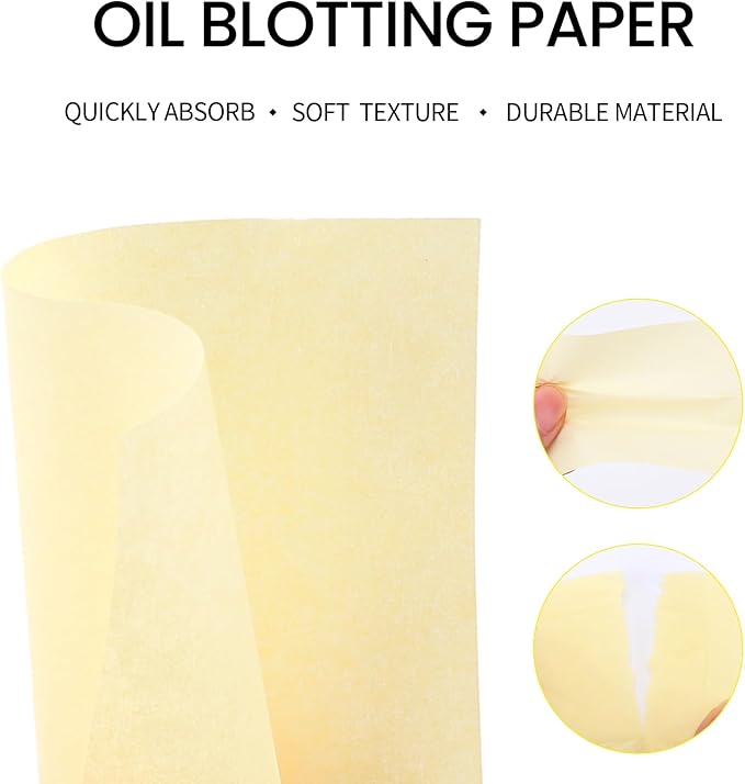 Erinde Oil Blotting Sheets for Face with Mirror and Puff, 300 Sheets Oil Blotting Paper for Oily Skin, Face Oil Absorbing Sheet, Natural Oil Control Film, Absorb Excess Oil, Makeup Friendly