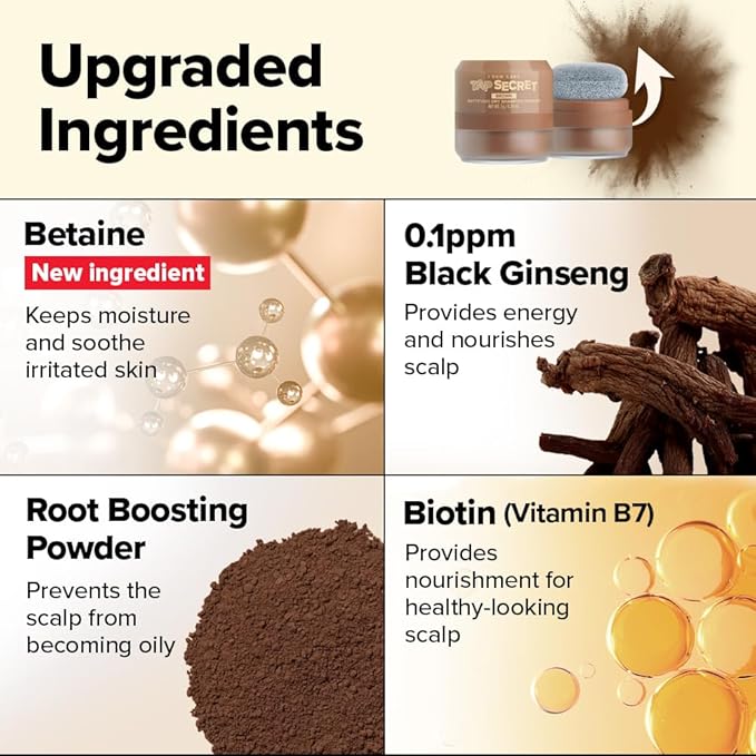 I DEW CARE Biotin Clarifying Dry Shampoo - Tap Secret Brown | Strengthening & Volumizing, Powder Type, Refillable, Travel size, Non-aerosol, Brunette, Korean Ginseng, Easter Basket, 0.24 Oz