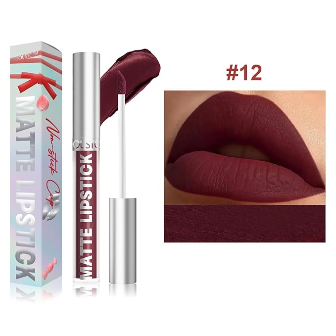 Matte Lip Gloss Stain Color Tint Long-Lasting Waterproof Formula (12)