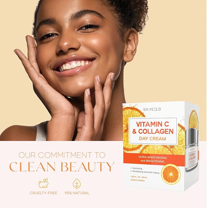 Vitamin C and Collagen Beauty Value Set - Serum, Moisturizer & Face Sheet Masks