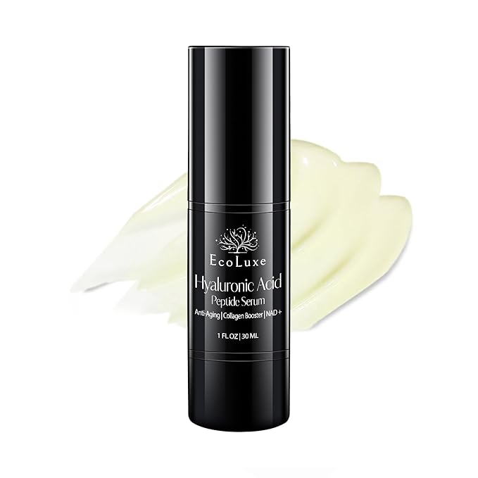Hyaluronic Acid Peptide Serum – 5x HA, NAD⁺, and Copper Peptides to Plump, Hydrate, and Firm. Boosts Radiance, Smooths Lines, and Supports Skin Renewal – Clean Vegan Formula