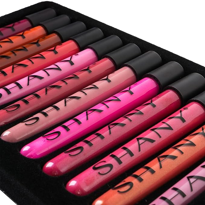 SHANY Lip Gloss - The Wanted Ones - Makeup Lip Gloss Lip Color luminizer Set with Aloe Vera and Vitamin E - New Formula - 12 Pieces