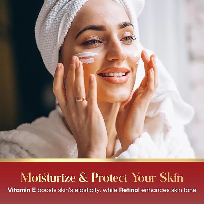 Retinol & Vitamin E Moisturizer - Anti-Aging, Hydrating Skin Cream for Fine Lines, Wrinkles & Acne Scars - Dermatologist Tested, Clean Beauty, Korean Skin Care - 1.69 FL.OZ.