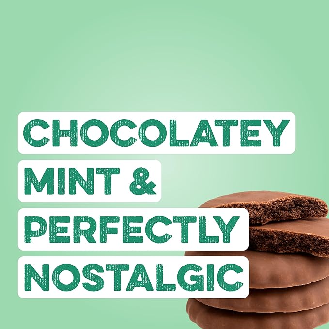 Clean Simple Eats Whey Protein Powder, Mint Chocolate Cookie Flavor, Naturally Sweetened, 100% Grass Fed Protein Powder with Digestive Enzymes, No Artificial Ingredients, Gluten Free, 10 Stick Packs