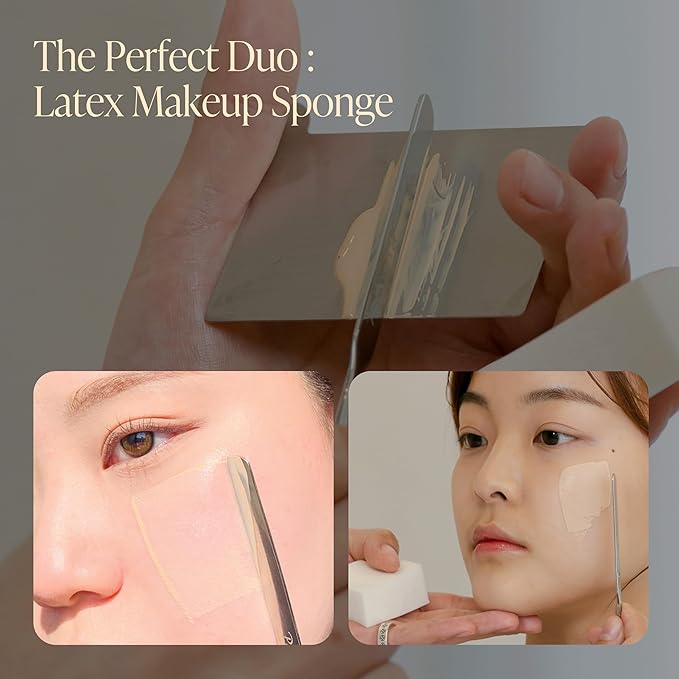 Piccasso Latex Square Makeup Sponges 6P – High Elastic Face Sponges for Foundation, Soft Square Sponges for Makeup, Perfect for Detailed Coverage & Smooth, Seamless Application