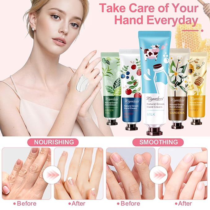 10 Pack Hand Cream Gift Set, Natural Plant Scents Moisturizing Hand Lotion, Gifts for Women, Birthday, Mother's Day, Valentine's Day, Christmas, Thank you Gifts,Travel Size 30ml