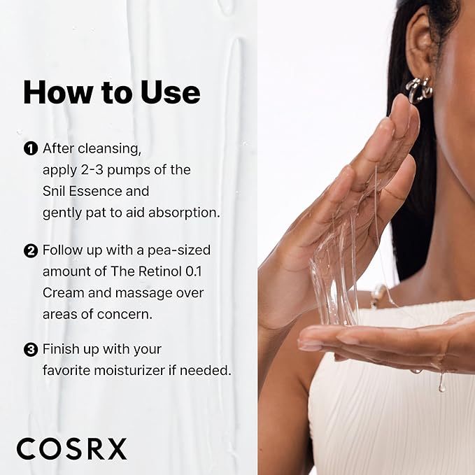 COSRX Glass Skin Starter Set, Amazon Exclusive, Advanced Snail 96% Mucin Power Essence & Retinol 0.1% Cream Mini Sample, Daily Hydrating & Firming Korean Skin Care Kit, Gift Set