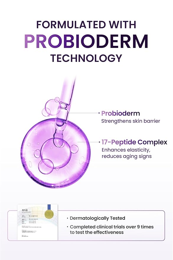 Probioderm 3D Lifting Skincare Set | Anti-Aging Face Moisturizer Night Cream, Ampoule & Facial Serum Spray | Korean Skin Care Kit for Firming & Hydration | K Beauty Gift Set for Women