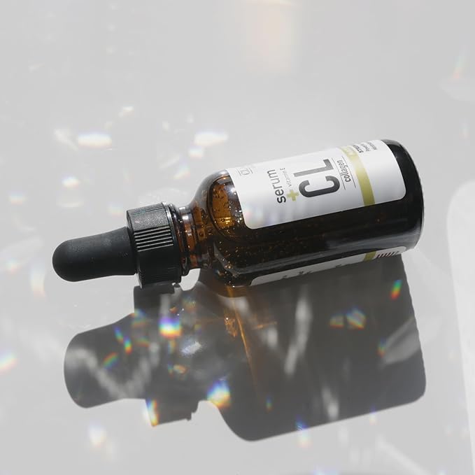 CLARA'S NEW YORK Glycolic Acid Facial Serum with Vitamin E for Exfoliating Smoothing Glowing Face Skin - Made in USA 30ml (1Fl/Oz) (Collagen)