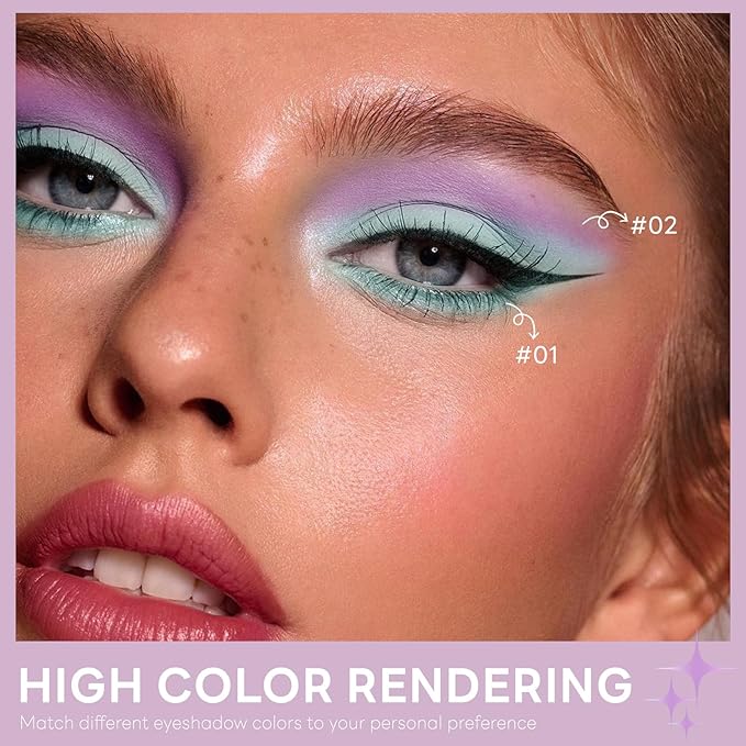 Light Purple Single Matte Eyeshadow, Velvet Eye Shadow Pressed Powder Primer Base Makeup, High Pigmented LongLasting Violet Lavender Eye Shadow Palette Makeup, sombras para ojos 02