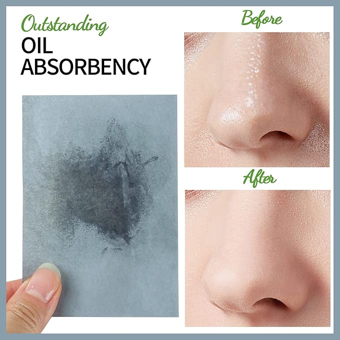 FANDAMEI Oil Blotting Sheets For Face, 200 Counts Oil Blotting Papers For Face, Blotting Paper for Oily Skin, Oil Control Film, Oil Absorbing Sheets, Oil Absorbing Tissues