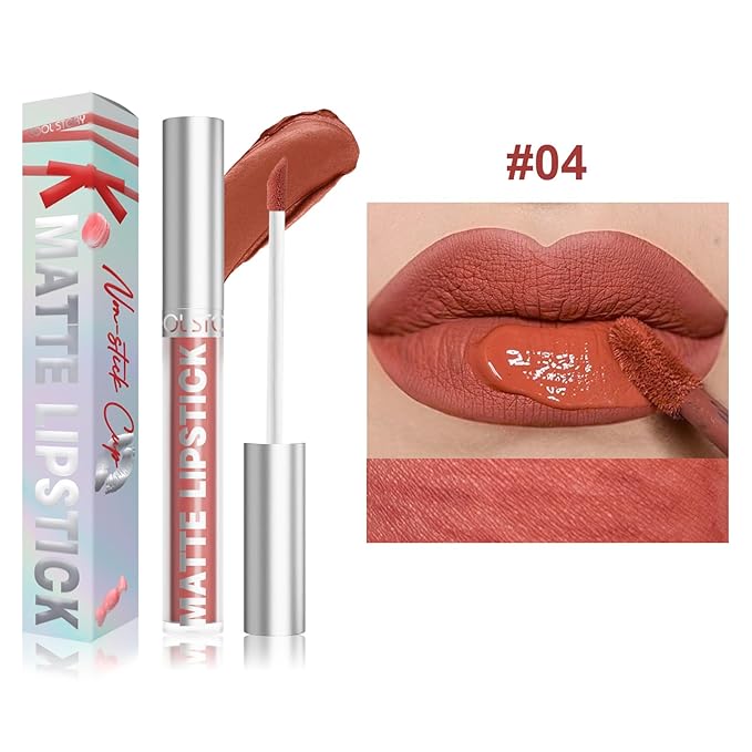 Matte Lip Gloss Stain Color Tint Long-Lasting Waterproof Formula (04)