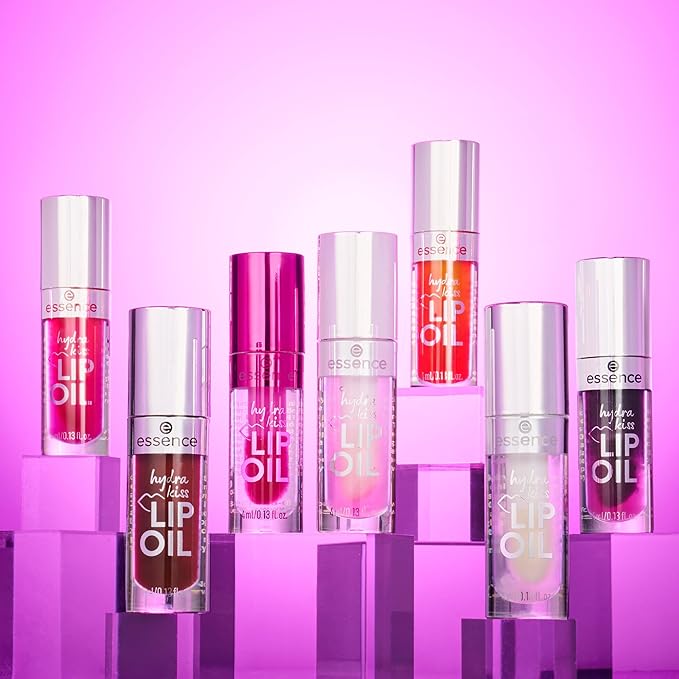 essence | Hydra Kiss Lip Oil |Intense Hydration & Glossy Finish | Infused with Hyaluronic Acid, Vitamin E & Jojoba Oil | Vegan & Cruelty Free (06 | Cranberry Is Back)