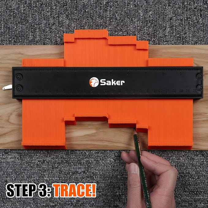 Saker Contour Gauge Profile Tool- Adjustable Lock-Precisely Copy Irregular Shape Duplicator -Father's Day Gift for Irregular Welding Woodworking Tracing -Tool for DIY Handyman, Construction (10INCH)