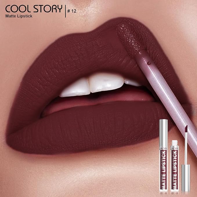 Matte Lip Gloss Stain Color Tint Long-Lasting Waterproof Formula (12)