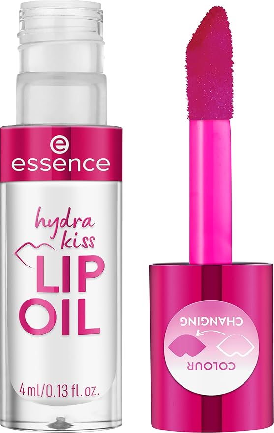 essence | Hydra Kiss Lip Oil |Intense Hydration & Glossy Finish | Infused with Hyaluronic Acid, Vitamin E & Jojoba Oil | Vegan & Cruelty Free (06 | Cranberry Is Back)